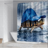 Turtle Shower Curtain, Turtle Cap, Sea Life Shower Curtain, Turtle Bathroom, Beach Bathroom, Funny - Pink Horse Florida