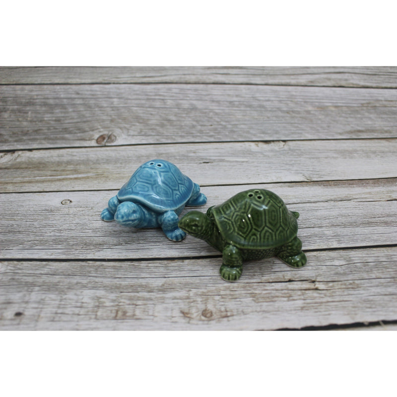 Turtle Salt and Pepper Shakers - Teal Kitchen Accessories and Decor Turquoise Kitchen Decor, Farmhouse Cute Salt Pepper Shakers Set Coastal