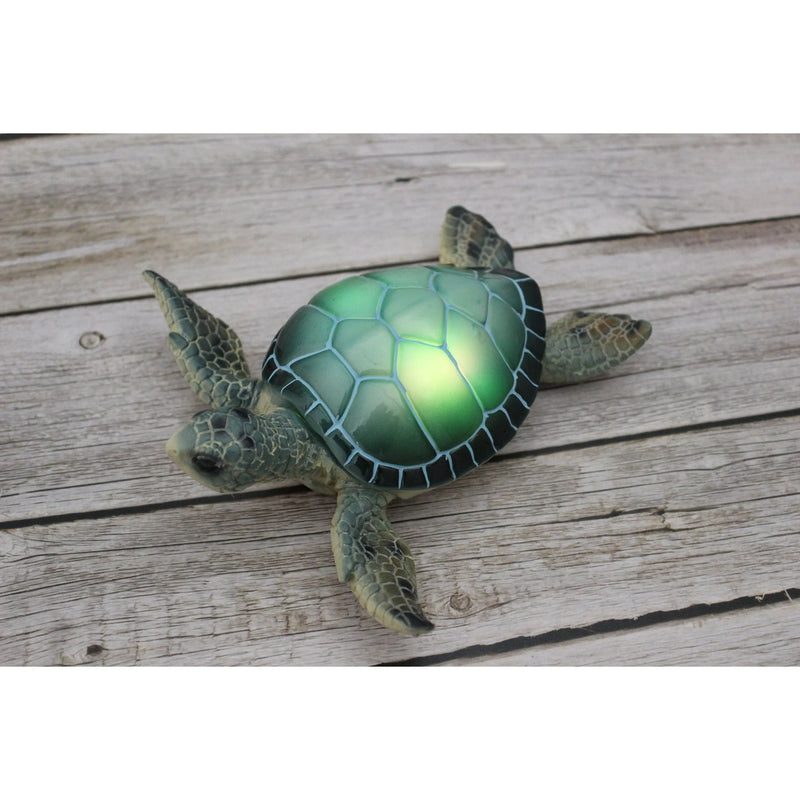 Light Up Turtle Figurine, Turtle Figurine, Sea Turtle Figurine, Glow in the Dark Turtle, Turtle - Pink Horse Florida