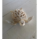 Sea Turtle Coral Look, Turtle Figurine, Miniature Turtle, BIG turtle 13'' - Pink Horse Florida