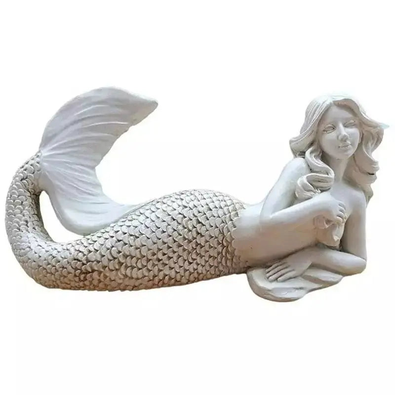 Mermaid Figurine, Mermaid Decor, Ceramic Coastal Decorative Accent, Mermaid Collectibles, Mermaid - Pink Horse Florida