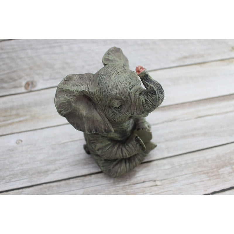 Meditating Elephant Figurine, Elephant Yoga, Elephant Gift, Elephant Figurine - Pink Horse Florida