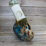 Sea Turtle Bottle Holder, Turtle Figurine, Blue Turtle Wine Bottle Holder - Pink Horse Florida