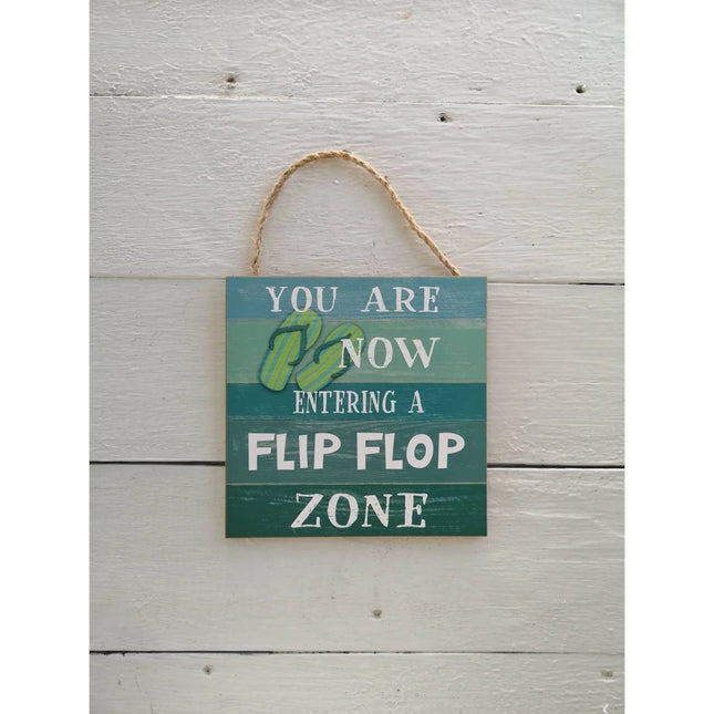 Flip Flop Sign, Flip Flop Zone, Flip Flop Decor, Pool Decor, Lake House Decor Beach Cottage Decor - Pink Horse Florida