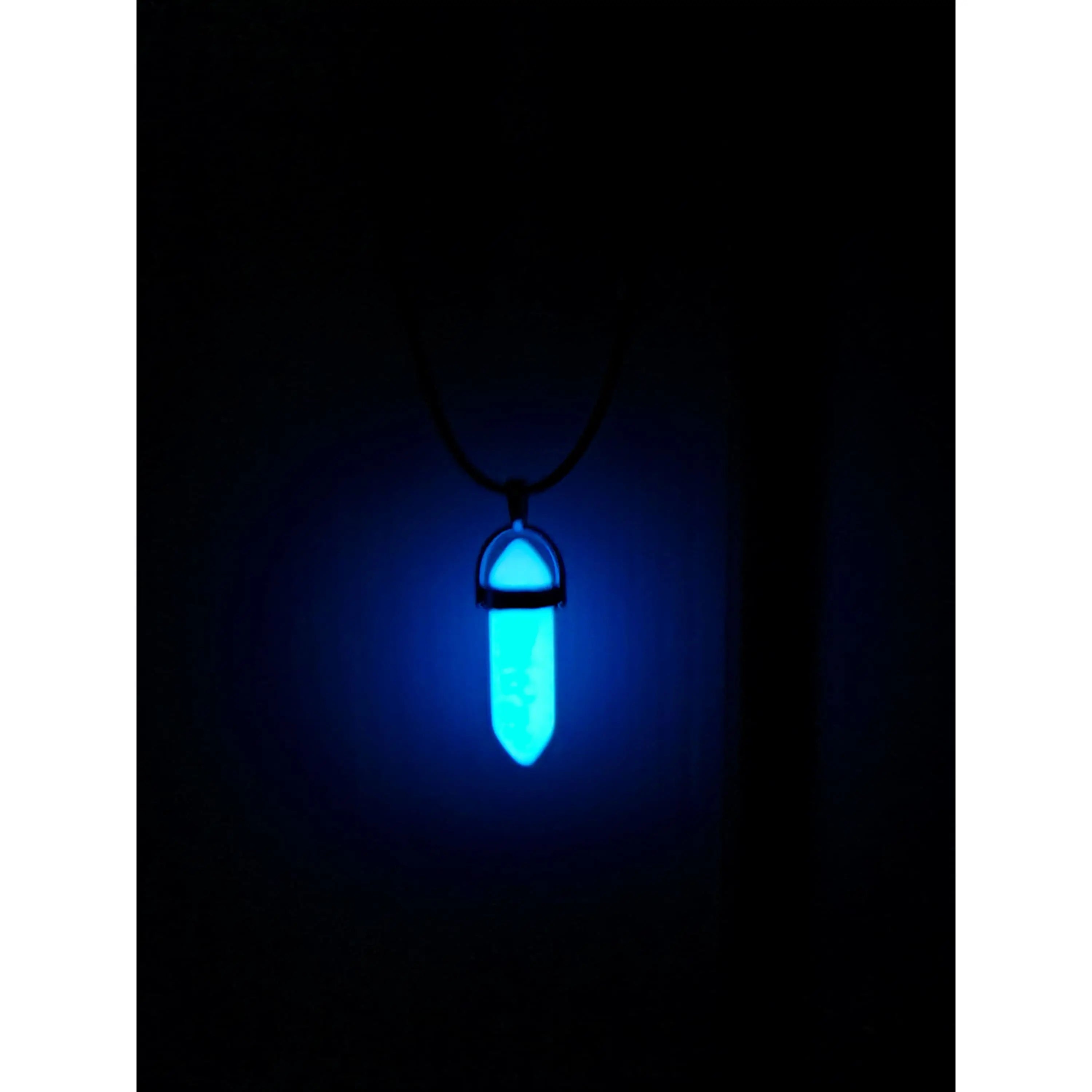 Blue Glow in the Dark Spear Necklace, Glow in the Dark Necklace, Arrow Necklace, Arrow Jewelry, - Pink Horse Florida