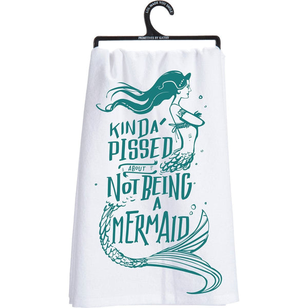 Mermaid Kitchen Towel SET OF TWO, Mermaid Towel, Beach Kitchen Towel, Mermaid Lover, Mermaid Gift, - Pink Horse Florida