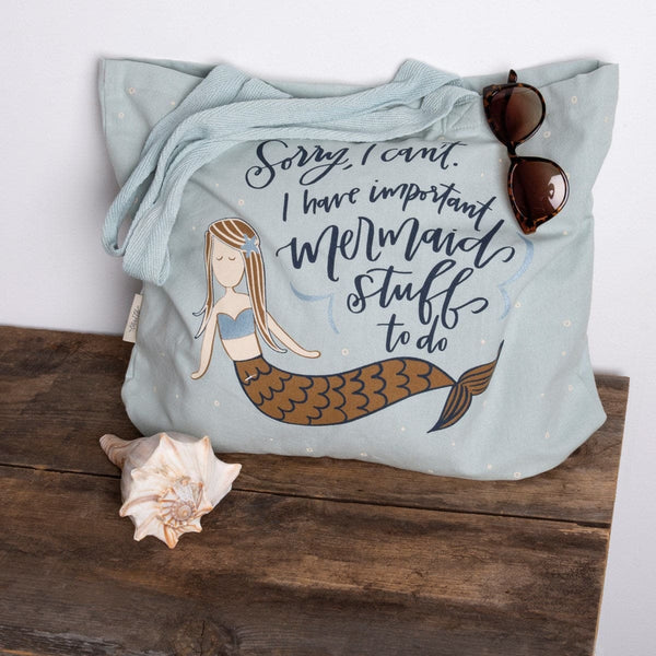 Mermaid Tote Bag, Mermaid Bag, Beach Tote Bag, Mermaid Lover, Mermaid Gift, Beach Bag - Pink Horse Florida