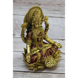 Lakshmi, Lakshmi Goddess, Hindu Goddess Lakshmi, Meditating Figurine, Gold Lakshmi Statue, Lakshmi - Pink Horse Florida