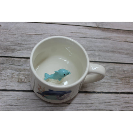 Dolphin Mug, Beach Mug, Dolphin Gift, Beach Kitchen, Beach Gift, Ocean Mug, Ocean Lover Gift - Pink Horse Florida