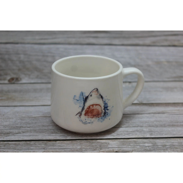 Shark Mug, Beach Mug, Ocean Mug, Shark Kitchen, Shark Gift, Shark Decor, Shark Kitchen Mug - Pink Horse Florida