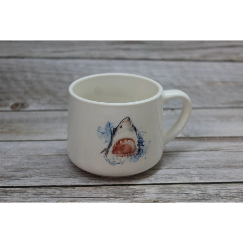 Shark Mug, Beach Mug, Ocean Mug, Shark Kitchen, Shark Gift, Shark Decor, Shark Kitchen Mug - Pink Horse Florida