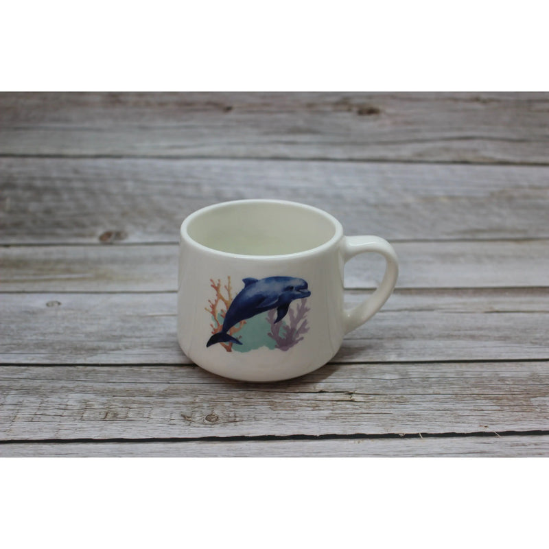 Dolphin Mug, Beach Mug, Dolphin Gift, Beach Kitchen, Beach Gift, Ocean Mug, Ocean Lover Gift - Pink Horse Florida