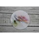 Turtle Coasters, Beach Coasters, Sea Turtle Coasters, Beach Home Decor, Nautical Decor, Turtle Lover - Pink Horse Florida