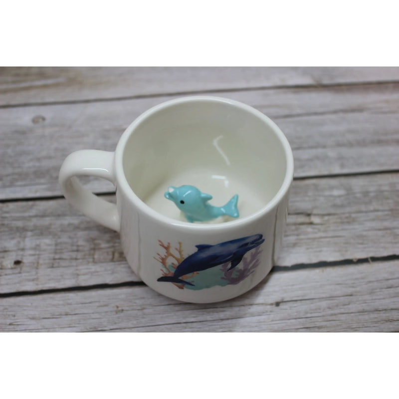 Dolphin Mug, Beach Mug, Dolphin Gift, Beach Kitchen, Beach Gift, Ocean Mug, Ocean Lover Gift - Pink Horse Florida