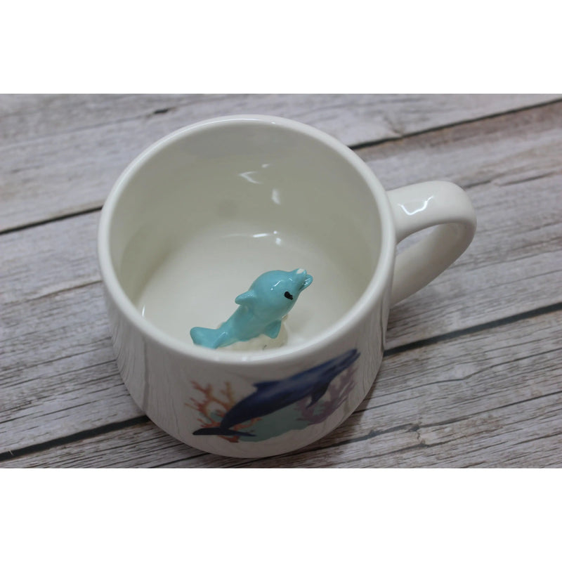 Dolphin Mug, Beach Mug, Dolphin Gift, Beach Kitchen, Beach Gift, Ocean Mug, Ocean Lover Gift - Pink Horse Florida