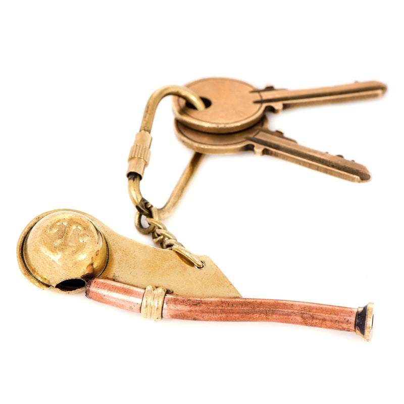 Whistle Keychain, Whistle Keychain with Box, Boatswain Whistle, Antique Whistle, Vintage Whistle, - Pink Horse Florida