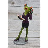 Funny Frog Figurine, Lady Frog Figurine, Executive Frog Figurine, Funny Animal Figurine, Bathroom - Pink Horse Florida