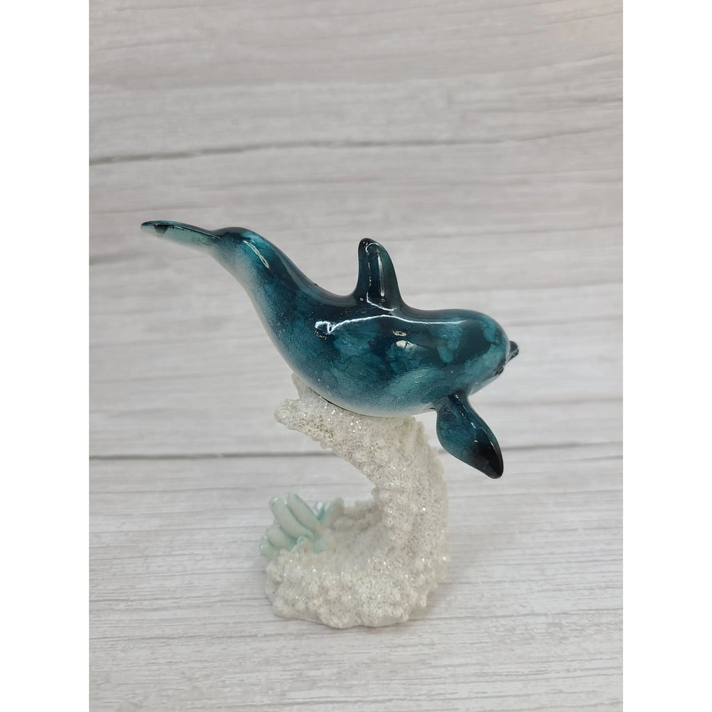Dolphin Figurine, Dolphin Coral Figurine, Dolphin Decor, Beach Home Decor, Coral Reef, Beach Home, - Pink Horse Florida
