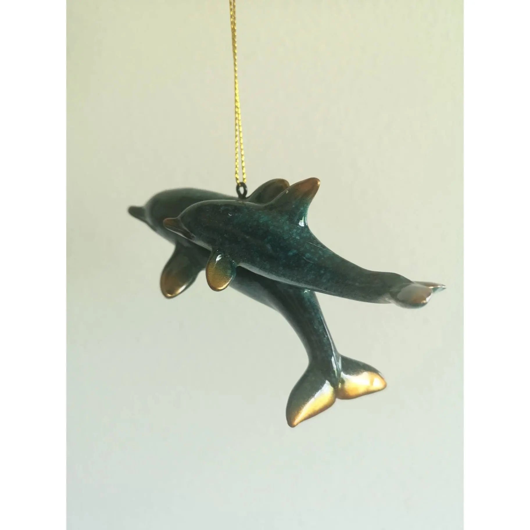 Dolphin Ornament SET OF TWO, Beach Ornament, Christmas Decoration, Dolphin Figurine, Dolphin - Pink Horse Florida