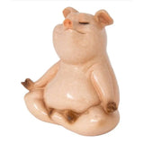 Meditating Pig Figurine, Pig Figurine, Funny Animal Figurine, Farm Figurine, Farm Decor, Funny Farm - Pink Horse Florida