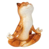 Meditating Cat, Cat Gift, Meditating Animal, Meditating Cat Figurine, Meditating Cat Statue - Pink Horse Florida