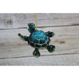 Sea Turtle Ornament SET OF TWO, Turtle Ornament, Beach Ornament, Cartoon Turtle Ornament, Sea Turtle - Pink Horse Florida