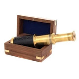 Telescope, Brass Telescope, Small Vintage Telescope, Telescope With Case, Brass Telescope in Box - Pink Horse Florida