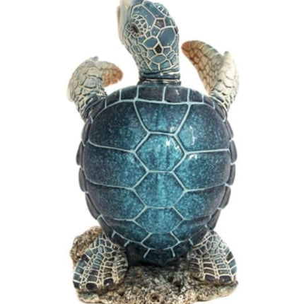Sea Turtle Bottle Holder, Turtle Figurine, Blue Turtle Wine Bottle Holder, Nautical Wine Bottle Holder - Pink Horse Florida