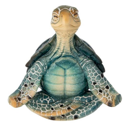 Yoga Turtle, Meditating Figurine, Meditating Animal, Funny Animal Figurine, Meditating Sea Turtle - Pink Horse Florida
