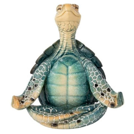 Yoga Turtle, Meditating Figurine, Meditating Animal, Funny Animal Figurine, Meditating Sea Turtle - Pink Horse Florida