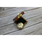 Antique Compass, Vintage Compass, Pocket Compass, Brass Compass, 50 Years Calendar Compass - Pink Horse Florida