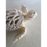 Sea Turtle Coral Look, Turtle Figurine, Miniature Turtle, BIG turtle 13'' - Pink Horse Florida