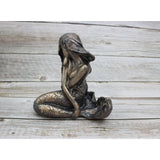 Mermaid Figurine, Mermaid Decor, Shy Mermaid, Polystone Coastal Decorative Accent, Mermaid - Pink Horse Florida