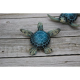 Turtle Figurine Sea Turtle Figurine SET OF TWO Turtle Décor Turtle Sculpture Sea Turtle Decor Beach - Pink Horse Florida