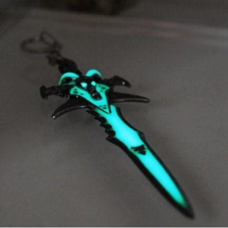 Pink Horse Florida Green Glow in The Dark Spear Necklace