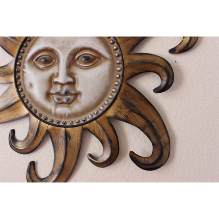 Sun Face, Sun Wall Hanging, Metal Wall Hanging, Patio Decor, Porch Decor - Pink Horse Florida