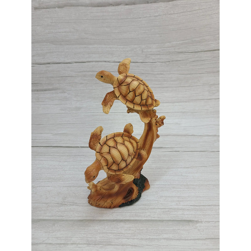 Turtle Figurine, Sea Turtle Figurine, Turtle Decor, Drift Wood Sea Turtle Decor, Beach Home Decor, - Pink Horse Florida