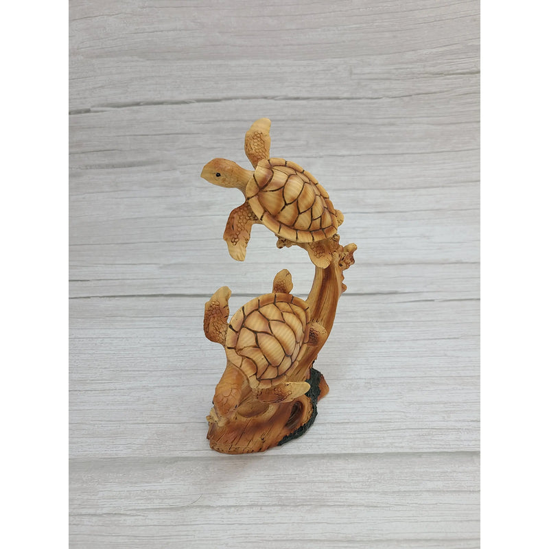 Turtle Figurine, Sea Turtle Figurine, Turtle Decor, Drift Wood Sea Turtle Decor, Beach Home Decor, - Pink Horse Florida