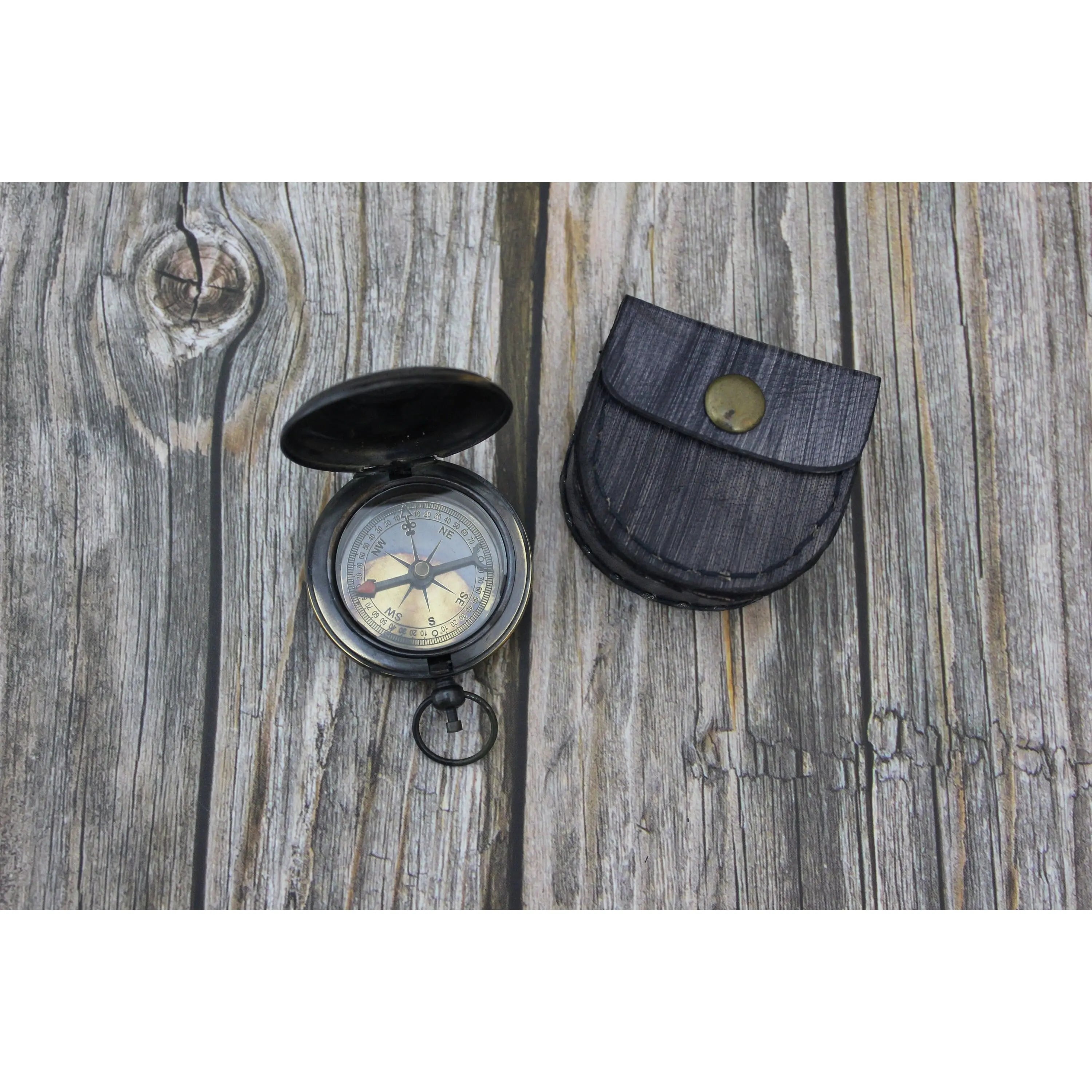 Anchor Antique Compass, Antique Compass with Anchor, Antique Compass, Vintage Compass, Pocket - Pink Horse Florida