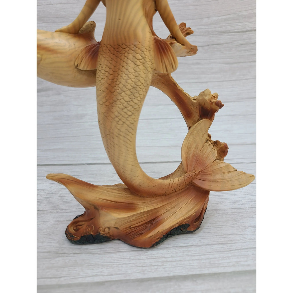 Mermaid Figurine Drift Wood Look, Mermaid Decor, Beach Home Decor, Mermaid Gift, Mermaid Home Decor - Pink Horse Florida
