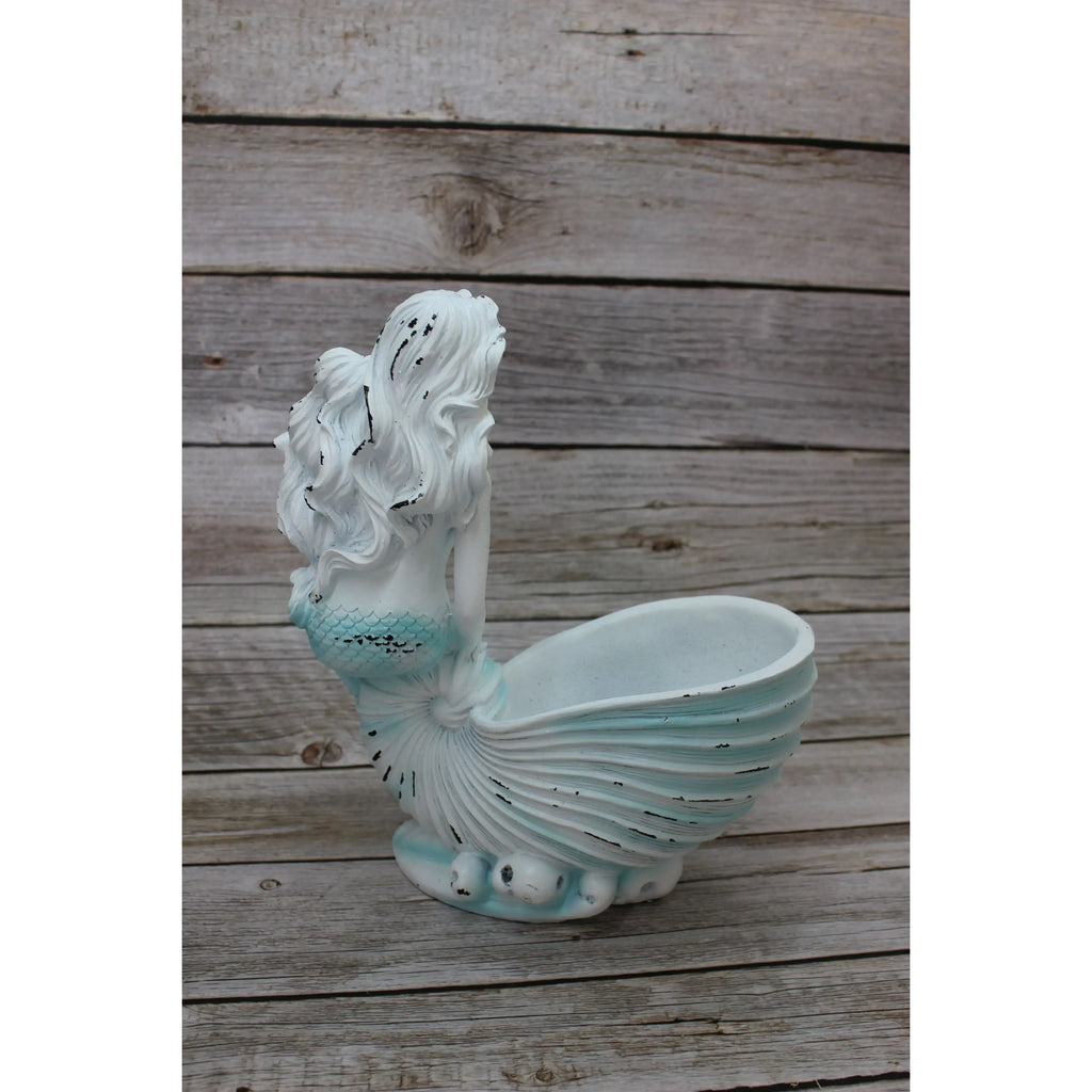 Mermaid Figurine, Mermaid Decor, Coastal Decorative Accent, Mermaid Collectibles, Mermaid Vase - Pink Horse Florida