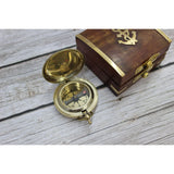 Antique Compass, Vintage Compass, Pocket Compass, Brass Compass, 50 Years Calendar Compass - Pink Horse Florida
