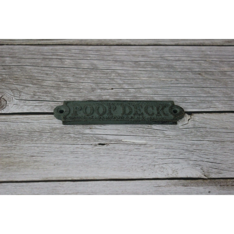 Poop Deck Sign, Wall Sign, Funny Bathroom or Nursery Decor, Nautical Decor - Pink Horse Florida