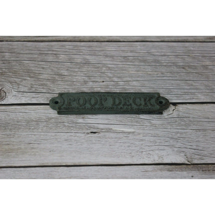 Poop Deck Sign, Wall Sign, Funny Bathroom or Nursery Decor, Nautical Decor - Pink Horse Florida