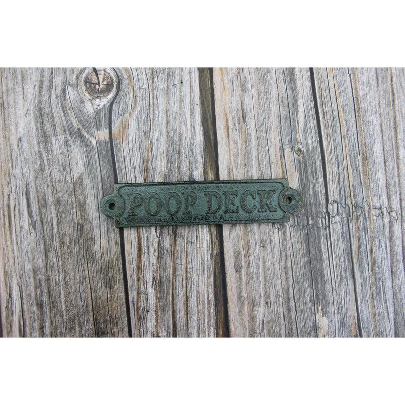 Poop Deck Sign, Wall Sign, Funny Bathroom or Nursery Decor, Nautical Decor - Pink Horse Florida