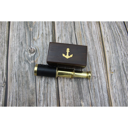 Telescope, Brass Telescope, Small Vintage Telescope, Telescope With Case, Brass Telescope in Box - Pink Horse Florida
