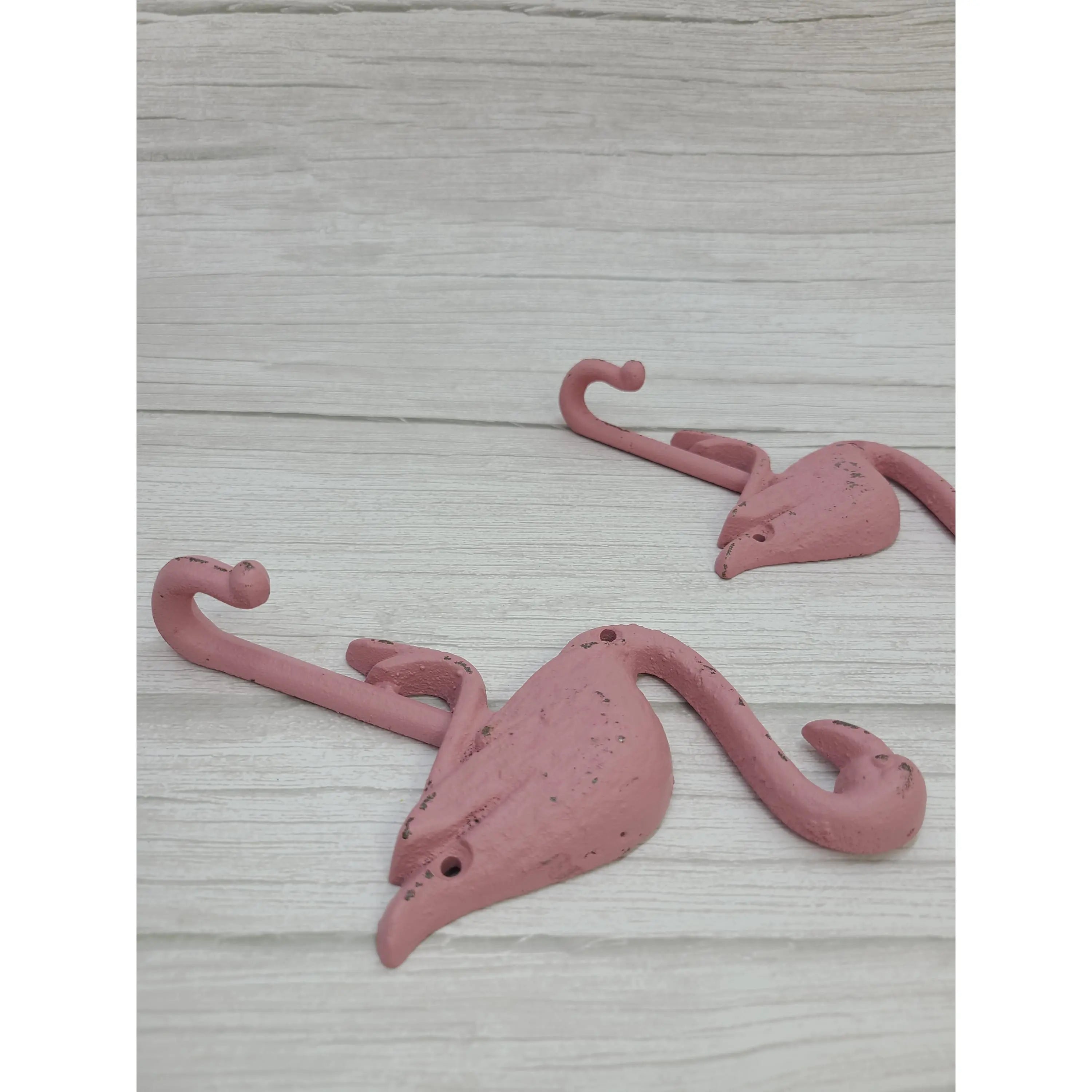 Flamingo Hook Set of TWO, Rustic Flamingo Hook, Towel Hook, Pool Side Hook - Pink Horse Florida