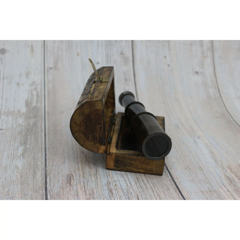 Telescope, Brass Telescope, Marine Vintage Telescope, Telescope With Case, Brass Telescope in Box, - Pink Horse Florida