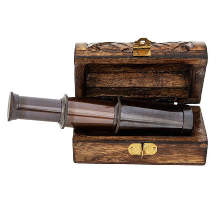 Telescope, Brass Telescope, Marine Vintage Telescope, Telescope With Case, Brass Telescope in Box, - Pink Horse Florida