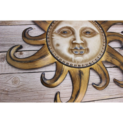 Sun Face, Sun Wall Hanging, Metal Wall Hanging, Patio Decor, Porch Decor - Pink Horse Florida